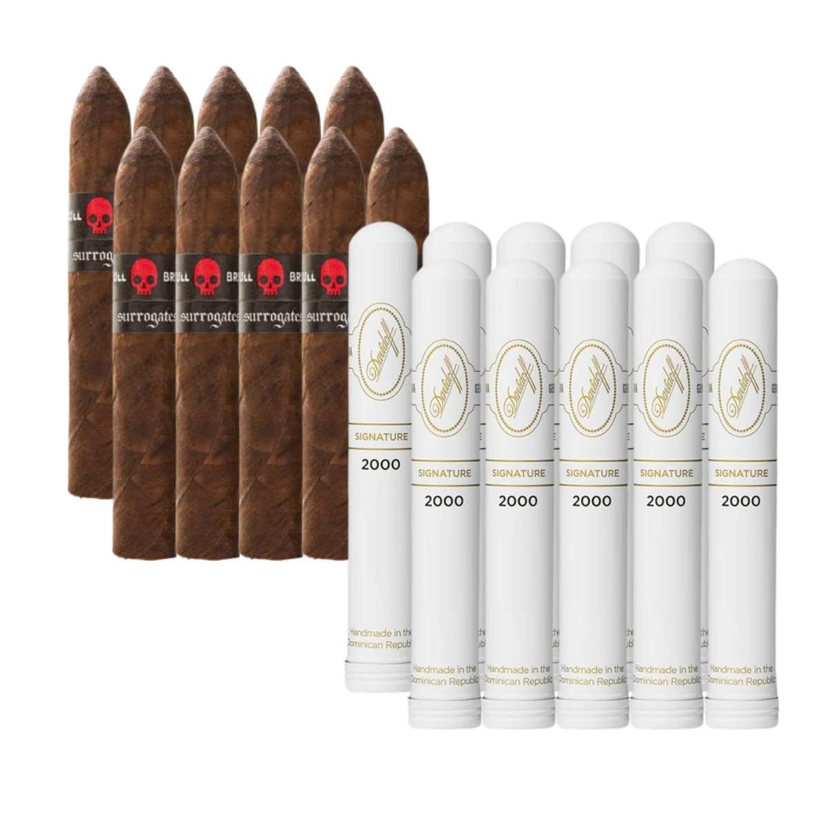Mix Pack (20): Tatuaje Surrogates Skull Braker (10) + Davidoff Signature 2000 Tubos (10)