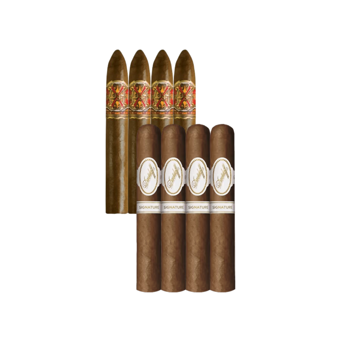Mix Pack (8): Opus X Super Belicoso (4) + Davidoff Signature 6000 (4)