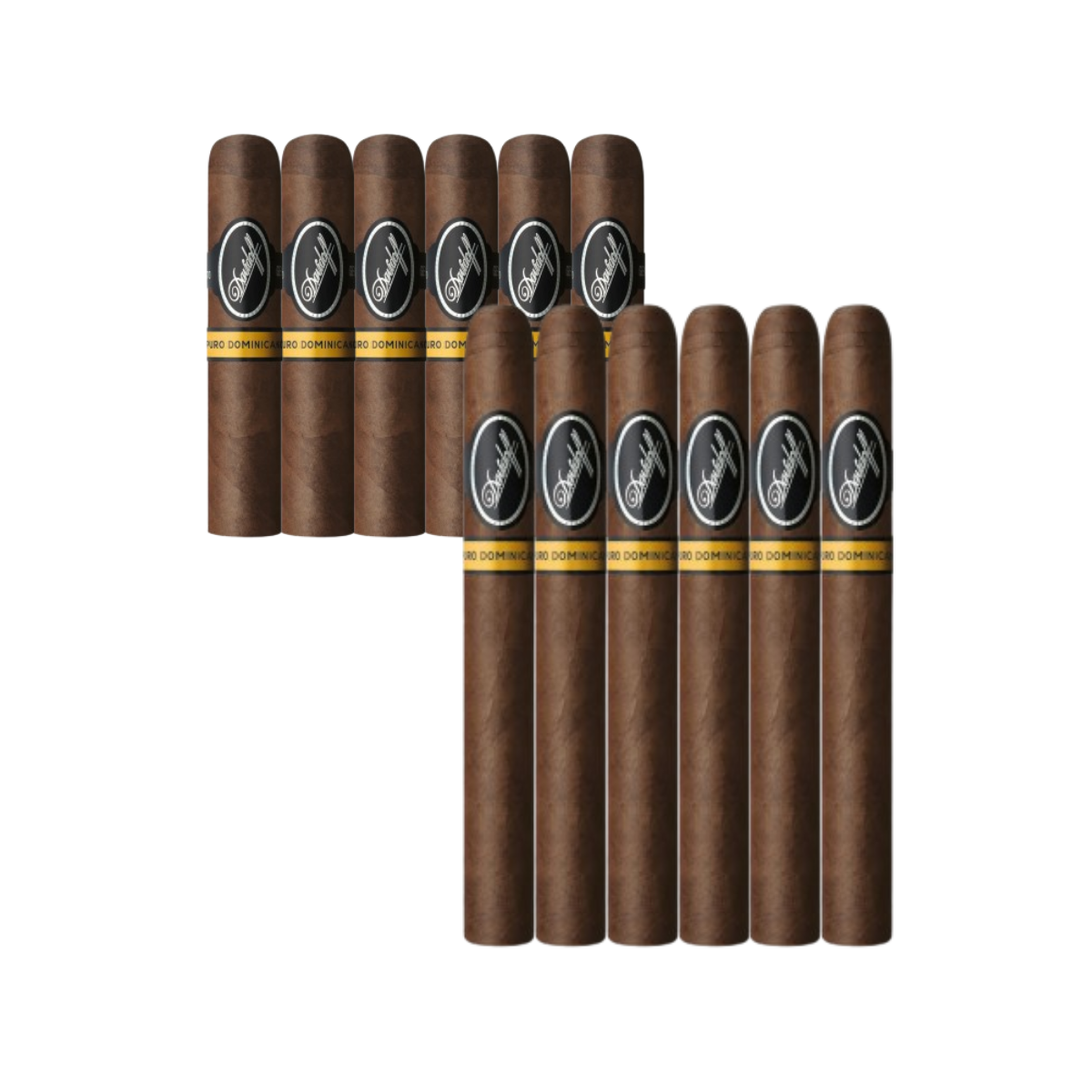 Mix Pack (12): Davidoff Puro Dominicano Short Robusto (6) + Davidoff Puro Dominicano Corona Larga (6)