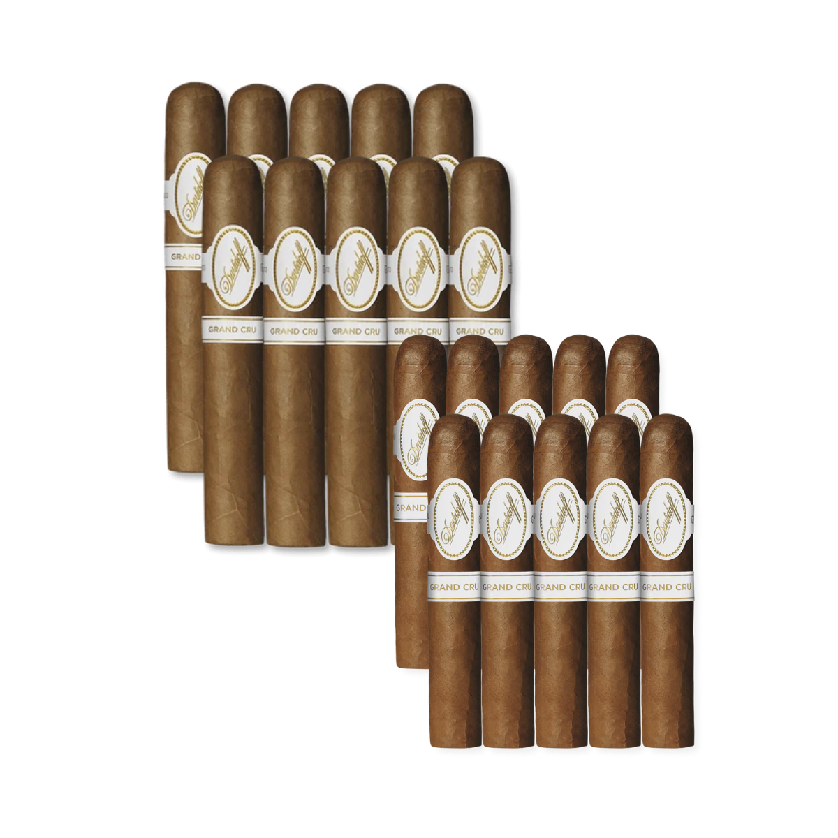 Mix Pack (20): Davidoff Grand Cru Robusto (10) + Davidoff Grand Cru No. 5 (10)